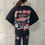 バックワッペン&プリントデザインオーバーサイズトレーナー | me Jane | 詳細画像29