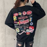 バックワッペン&プリントデザインオーバーサイズトレーナー | me Jane | 詳細画像30