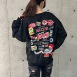 バックワッペン&プリントデザインオーバーサイズトレーナー | me Jane | 詳細画像31