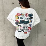 バックワッペン&プリントデザインオーバーサイズトレーナー | me Jane | 詳細画像8