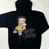 ブラック | BETTY BOOP/裏起毛バックプリントプルパーカー | me Jane