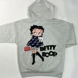 モクグレー | BETTY BOOP/裏起毛バックプリントプルパーカー | me Jane
