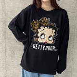 ブラック | BETTY BOOP/オーバーサイズニットトップス | me Jane