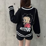 BETTY BOOP/Vネックオーバーサイズニットトップス | me Jane | 詳細画像9 