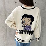 アイボリー | BETTY BOOP/Vネックオーバーサイズニットトップス | me Jane