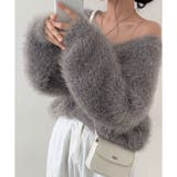 Vネックシャギーニットカーディガン | me Jane | 詳細画像4