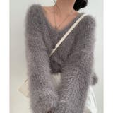 Vネックシャギーニットカーディガン | me Jane | 詳細画像5