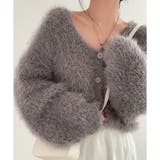 Vネックシャギーニットカーディガン | me Jane | 詳細画像7