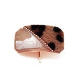 ブラウン | レオパード ヒョウ柄 ポニーフック フック ピン カフ まとめ髪 春 | Melody Accessory