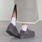 4cmソール ボア 裏起毛 厚底ファースリッポン ☆6360 | LibertyDoll | 詳細画像9 