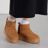 4cmソール ボア 裏起毛 厚底ショートファーブーツ ☆6362 | LibertyDoll | 詳細画像4 