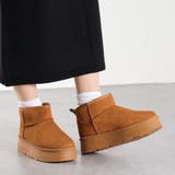 4cmソール ボア 裏起毛 厚底ショートファーブーツ ☆6362 | LibertyDoll | 詳細画像5 