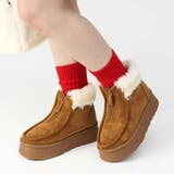 4.5cmヒール 裏起毛 ボア 厚底ファーブーツ ☆6368 | LibertyDoll | 詳細画像7 