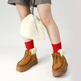 4.5cmヒール 裏起毛 ボア 厚底ファーブーツ ☆6368 | LibertyDoll | 詳細画像8 