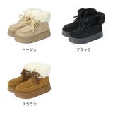 4.5cmヒール 厚底折り返しファーレースアップブーツ ☆6415 | LibertyDoll | 詳細画像12 