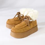 4.5cmヒール 厚底折り返しファーレースアップブーツ ☆6415 | LibertyDoll | 詳細画像2 