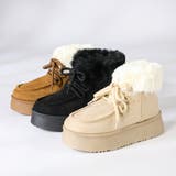 4.5cmヒール 厚底折り返しファーレースアップブーツ ☆6415 | LibertyDoll | 詳細画像3 