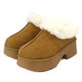 6cmヒール 裏起毛 ボア ファー 厚底ムートンスリッポン ☆6420 | LibertyDoll | 詳細画像10 