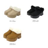 6cmヒール 裏起毛 ボア ファー 厚底ムートンスリッポン ☆6420 | LibertyDoll | 詳細画像11 
