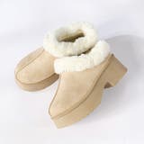 6cmヒール 裏起毛 ボア ファー 厚底ムートンスリッポン ☆6420 | LibertyDoll | 詳細画像2 