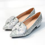 シルバーグリッター | 4cmヒール ワンピース オフィス パーティー パンプス ☆1024 | LibertyDoll