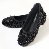ブラックスパンコール | フラット ワンピース オフィス パーティー スパンコールパンプス ☆1030 | LibertyDoll