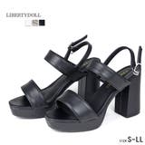 9.2cm厚底脚長ストームバックストラップサンダル ☆4106 | LibertyDoll | 詳細画像1