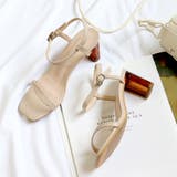 ベージュ | アンクルストラップクリアヒールサンダル ☆4133 | LibertyDoll