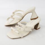 アイボリー | 6cmヒール オフィス フォーマル トリプルリボンサンダル☆4202 | LibertyDoll