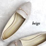 ベージュ | ゴールドビットフラットオペラパンプス ☆5485 | LibertyDoll