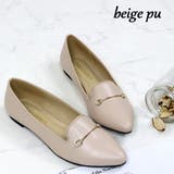 ベージュPU | ゴールドビットフラットオペラパンプス ☆5485 | LibertyDoll