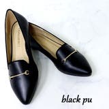 ブラックPU | ゴールドビットフラットオペラパンプス ☆5485 | LibertyDoll