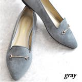 グレー | ゴールドビットフラットオペラパンプス ☆5485 | LibertyDoll