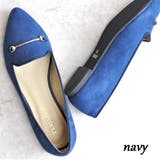 ネイビー | ゴールドビットフラットオペラパンプス ☆5485 | LibertyDoll