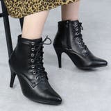 ブラックPU | 9cmヒール 韓国ファッション 靴 | LibertyDoll