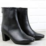ブラック | スクエアトゥヒールブーツ ☆9044 | LibertyDoll