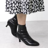 ブラックPU | ストレッチフィットバックファスナーショートブーツ ☆9061 | LibertyDoll