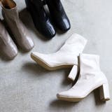 7cmヒール スクウェアトゥ ストレッチヒールブーツ ☆9064 | LibertyDoll | 詳細画像3