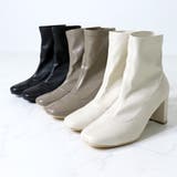 7cmヒール スクウェアトゥ ストレッチヒールブーツ ☆9064 | LibertyDoll | 詳細画像4