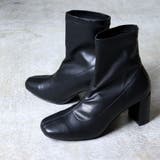 7cmヒール スクウェアトゥ ストレッチヒールブーツ ☆9064 | LibertyDoll | 詳細画像5