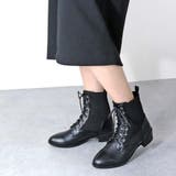 ブラック | レースアップ ニット ブーツ ☆9074 | LibertyDoll