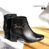 スクエアトゥビットモチーフブーツ ☆9080 | LibertyDoll | 詳細画像1