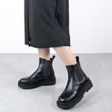 [超軽量]スクエアトゥトラックソールチェルシーブーツ ☆9082 | LibertyDoll | 詳細画像4 