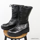 5cm厚底ソール レースアップミドルブーツ ☆9088 | LibertyDoll | 詳細画像1