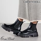 5.5cmヒール 厚底デザインソールサイドゴアブーツ ☆9134 | LibertyDoll | 詳細画像1