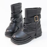 ブラック | 5cmヒール ワンピース セットアップ エンジニアブーツ ☆9148 | LibertyDoll