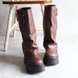ブラウン | 7.5cmヒール ワンピース 韓国ファッション カバーブーツ ☆9150 | LibertyDoll