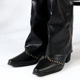 5.5cmヒール スタッズウエスタンカバーロングブーツ ☆9162 | LibertyDoll | 詳細画像2