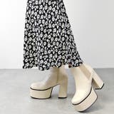 スクエアトゥ厚底チェルシーヒールブーツ ☆1571 | LibertyDoll | 詳細画像6 