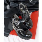 ブラックエナメル | 厚底ベルトパンプス155-1609 | LibertyDoll
